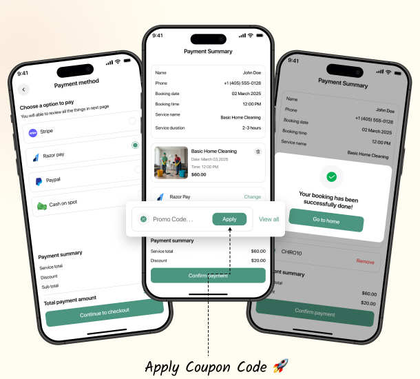 Flutter家政上门保洁服务预约App源码/Node.js后端