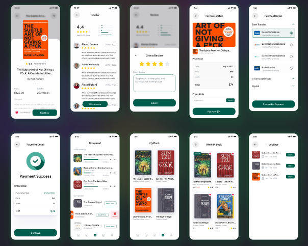 React Native网上购书APP源码/在线书店应用UI源码
