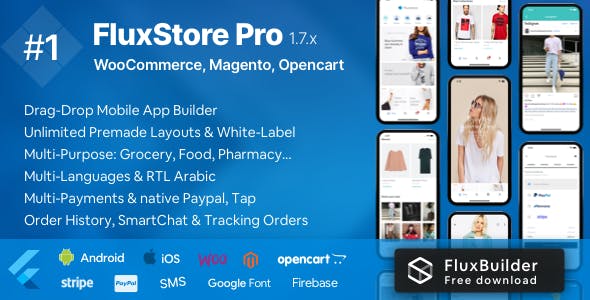 Fluxstore Pro通用在线购物平台Flutter手机APP源码V3.13.0
